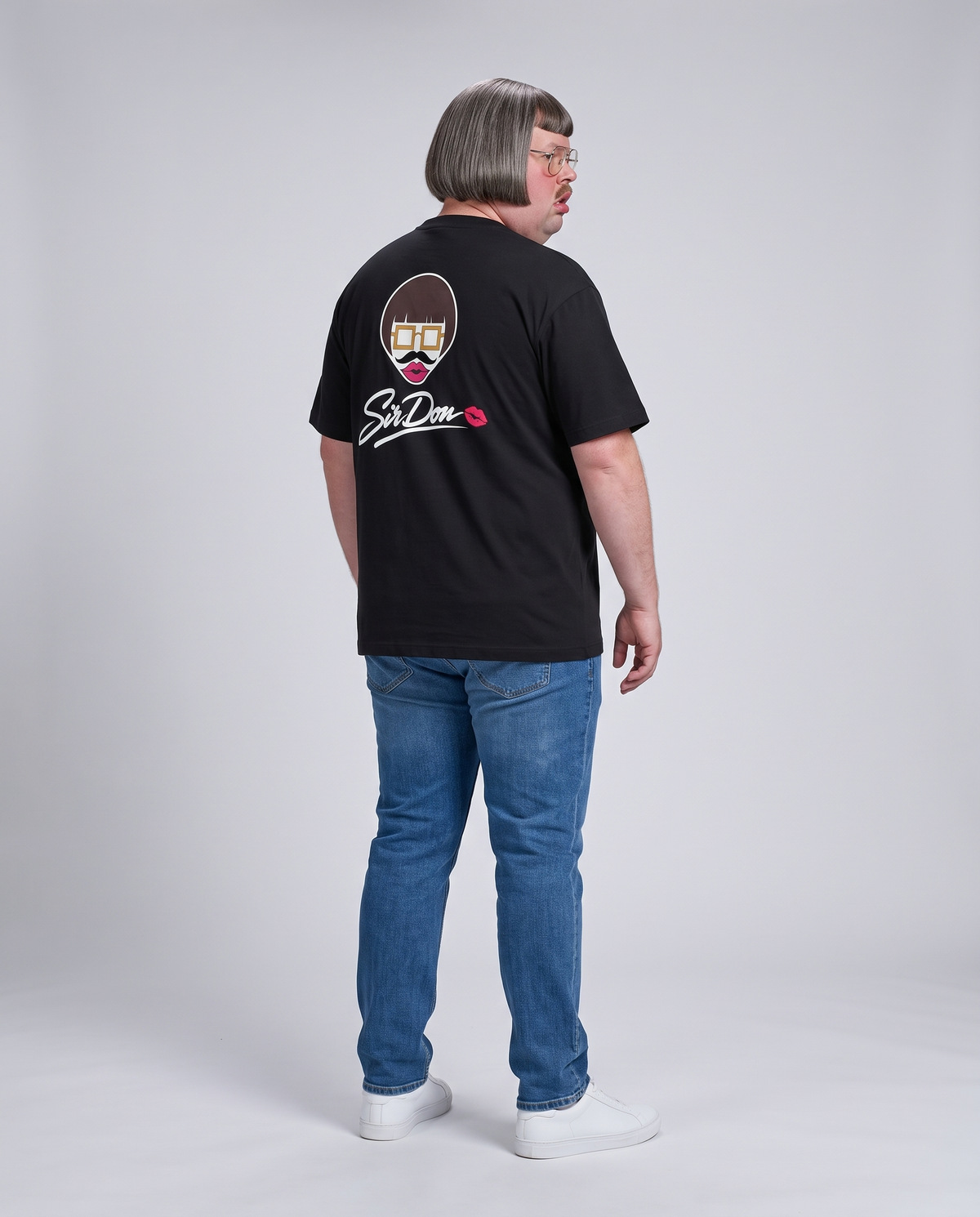 Sir Don wearing the Originals Tee - back