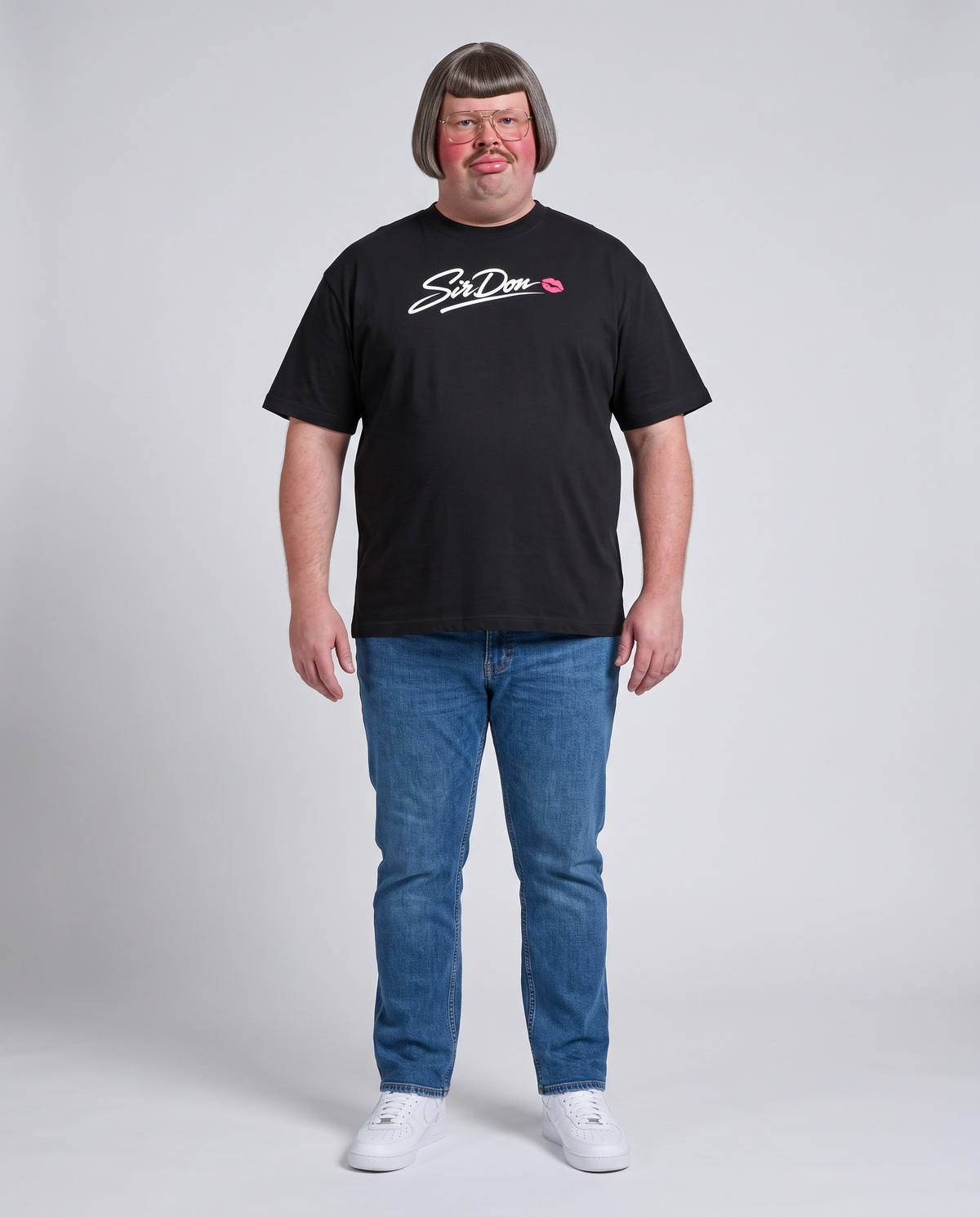 Sir Don wearing the Signature Tee - front