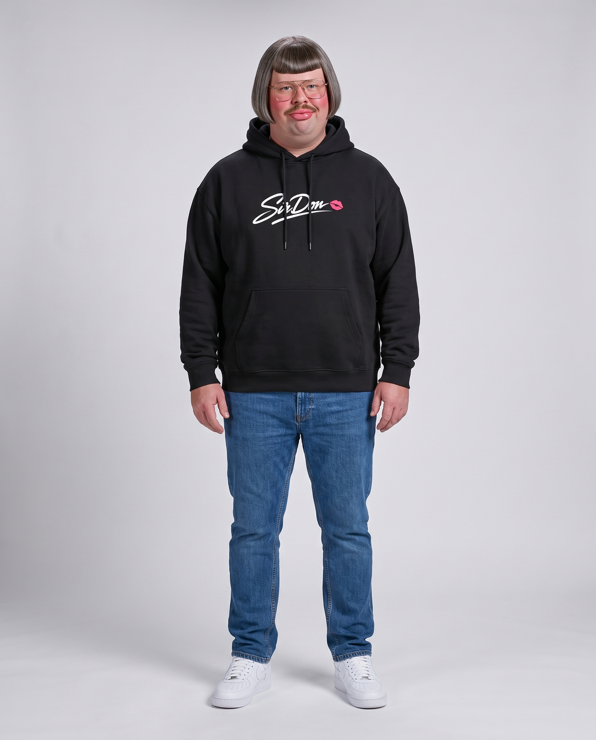 Sir Don wearing the Classic Hoodie - front