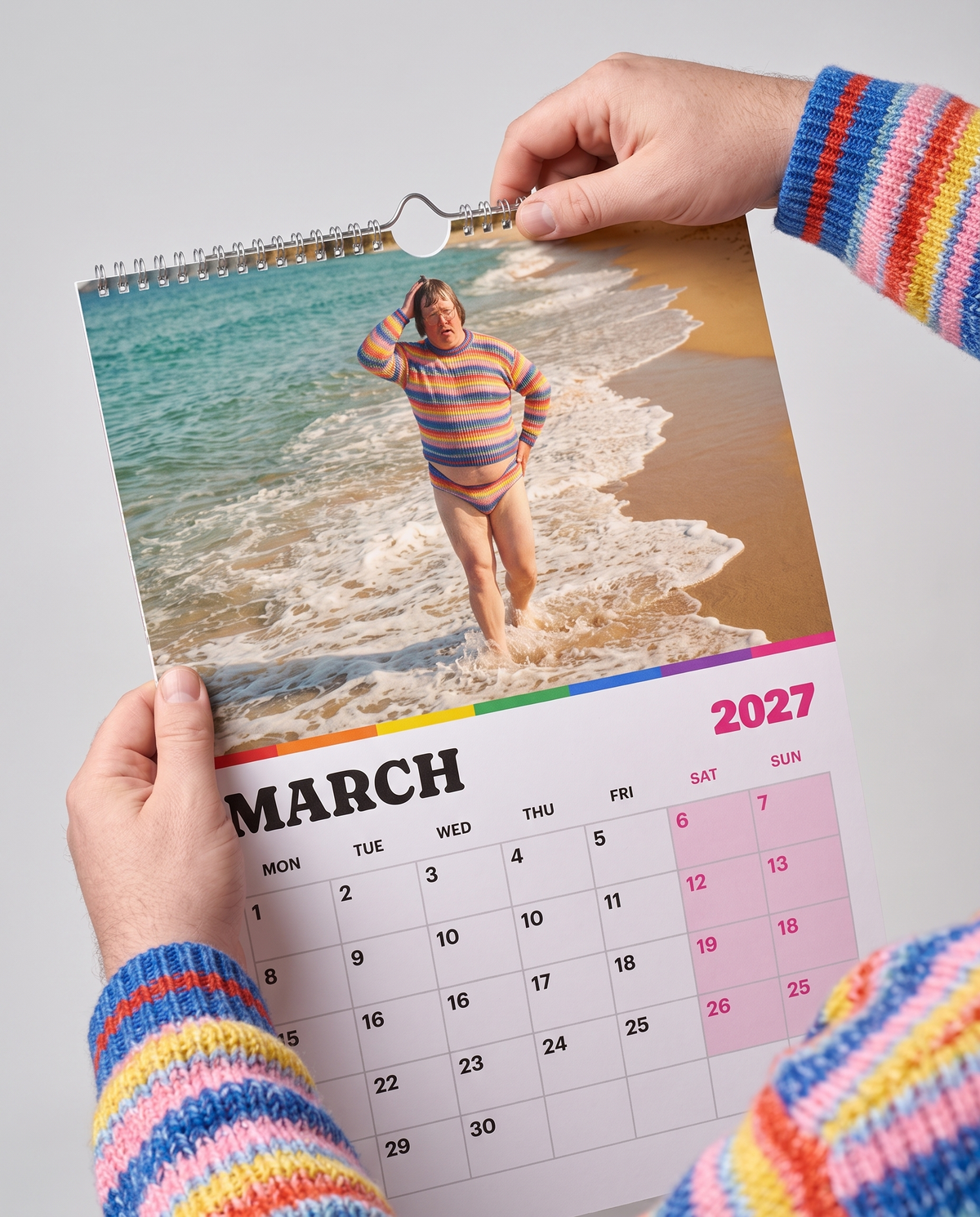 2027 calendar close-up